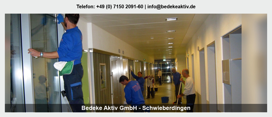 Gebäudereinigung Raum Oberriexingen - Bedeke Aktiv: Unterhaltsreinigung